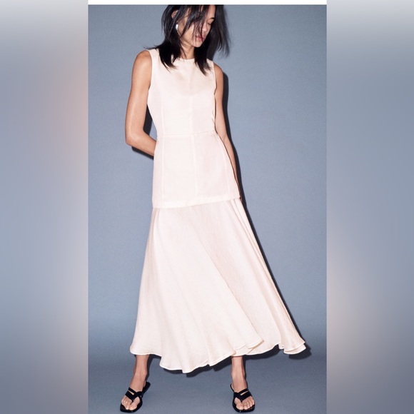 knee length dresses for ladies Ivory Peplum Layered Tulle Maxi Dress  Classy and Company